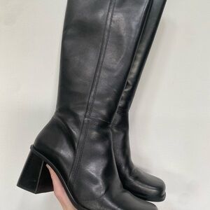 Tucker Black Heeled Leather Boots